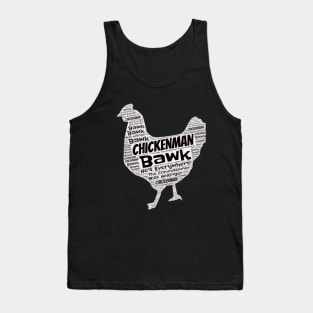 Chickenman Black and White Tank Top